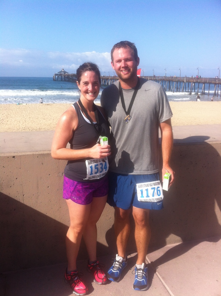 Finishers! We celebrated with a walk on the Imperial Beach pier.